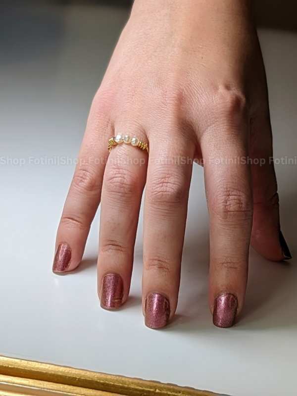 18K Gold Plated Imitation Pearl Ring