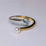 Pearl and Stone Wrap Ring