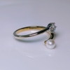 Pearl and Stone Wrap Ring