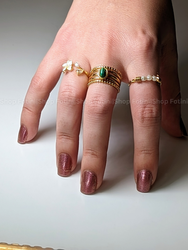 18K Gold Plated Imitation Pearl Ring