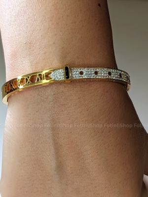 Roman Numeral Bangle Bracelet